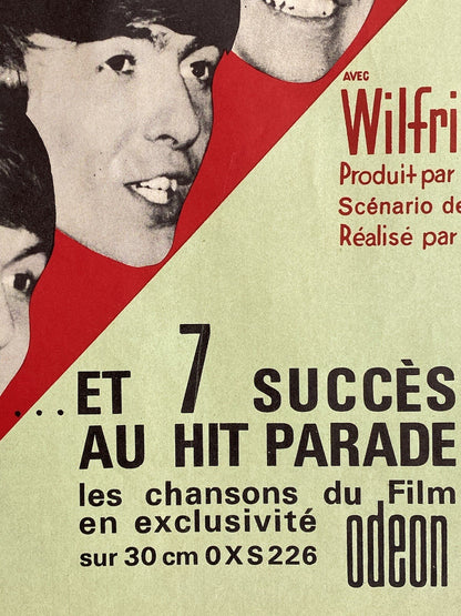 Rare Original Vintage A Hard Days Night Beatles French Film Movie Poster Affiche