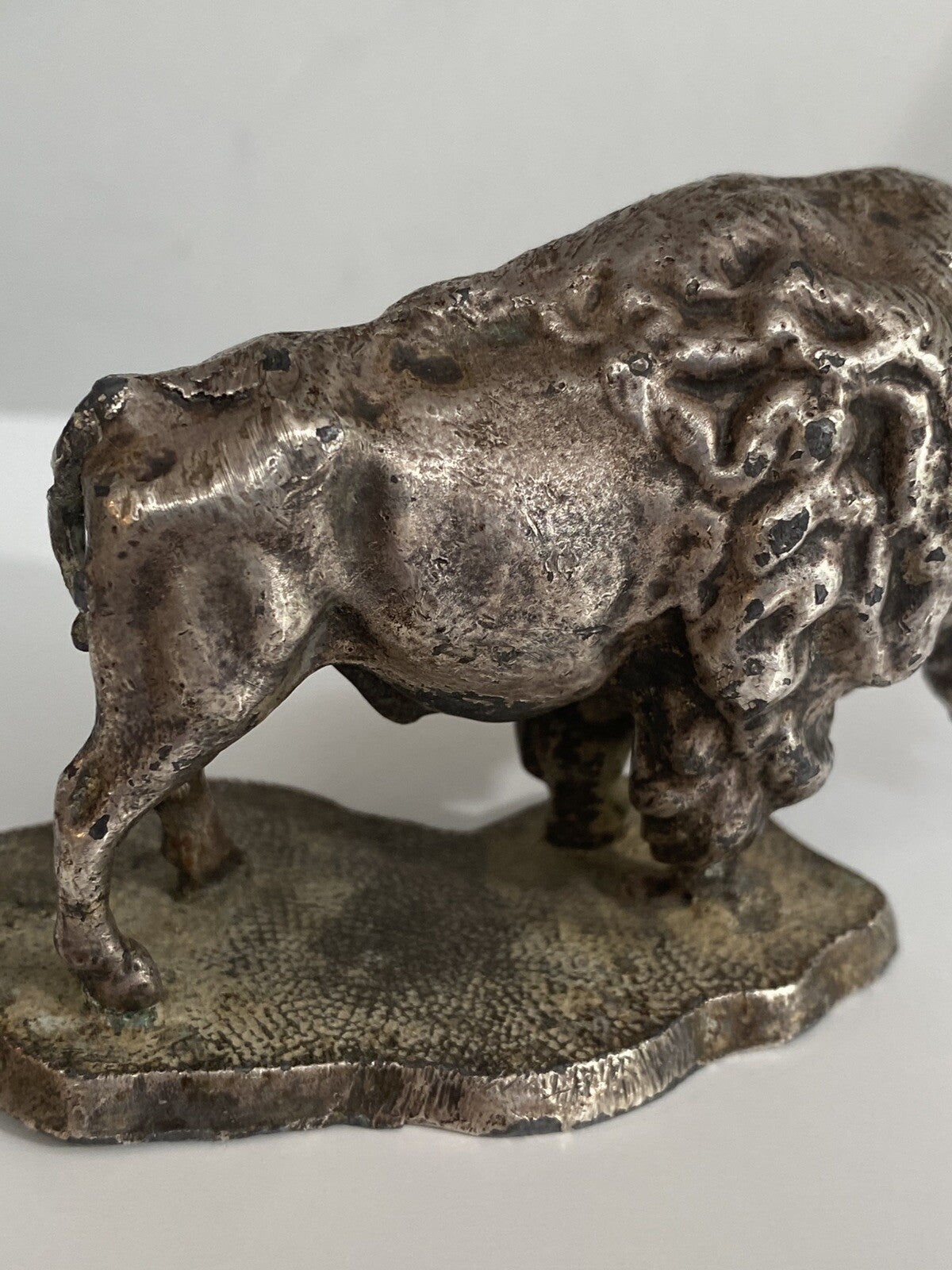 Rare Antique Buffalo Bison Car Hood Ornament Automobilia Bronze? Gas Petroliana