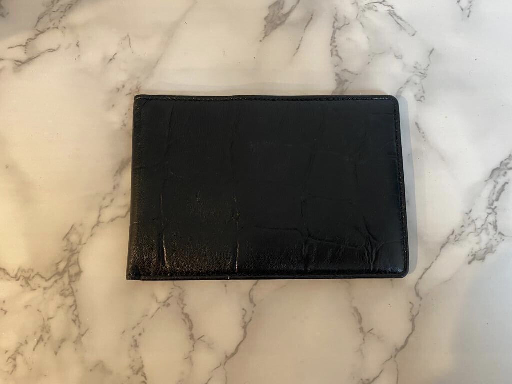 Mulberry Black Leather Moc Croc Crocodile Holder Designer Luxury