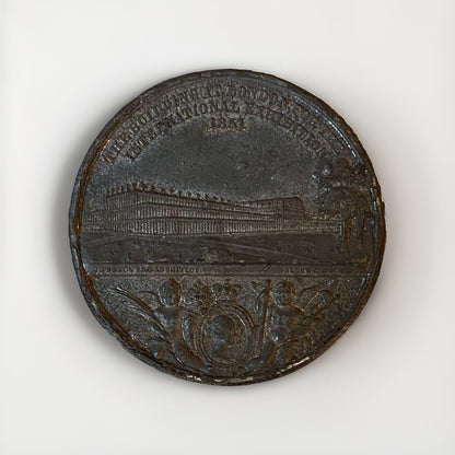 Antique 1851 Great Exhibition Queen Victoria Albert Medal Coin Crystal Palace