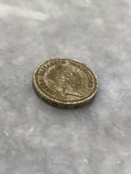 Rare Vintage 1987 Falkland Islands £1 One Pound Coin War Queen Elizabeth Money