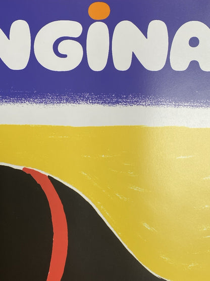 Original Vintage Orangina Drink Villemot French Advertising Affiche Plakat Beach