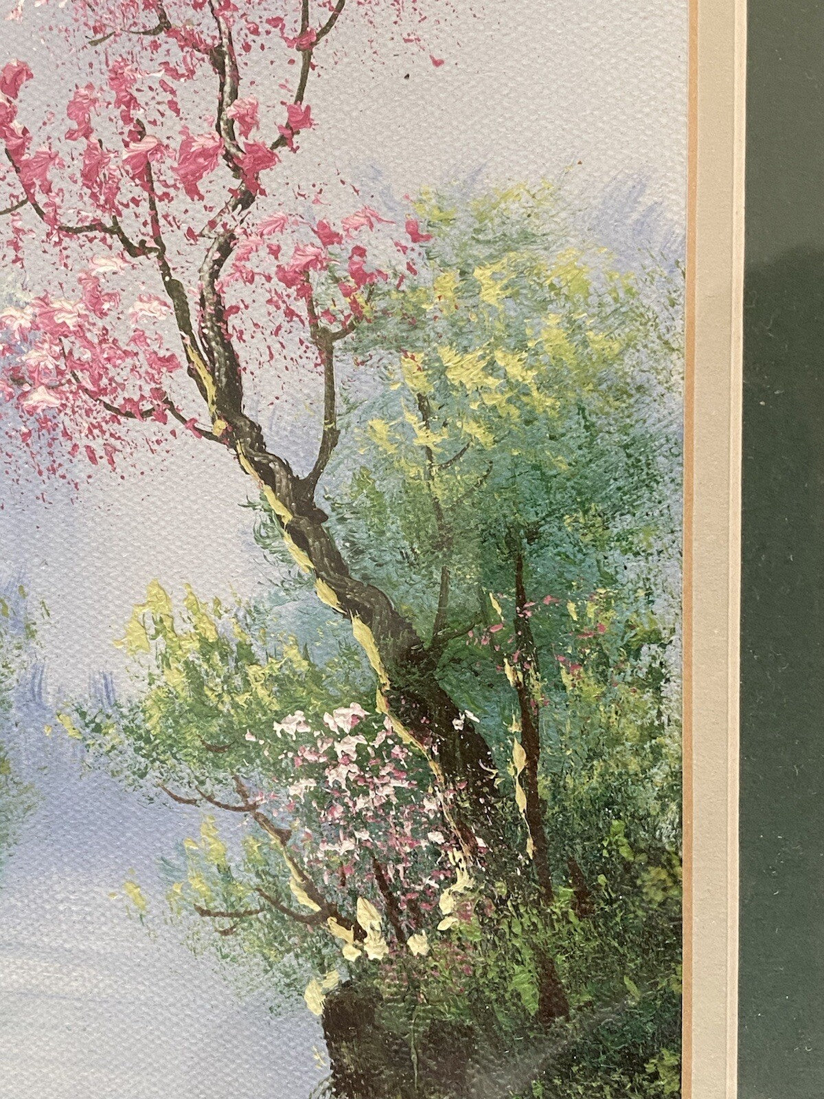Vintage Chinese Landscape Oil Painting Huangshan Mountains 20th Century Asian
