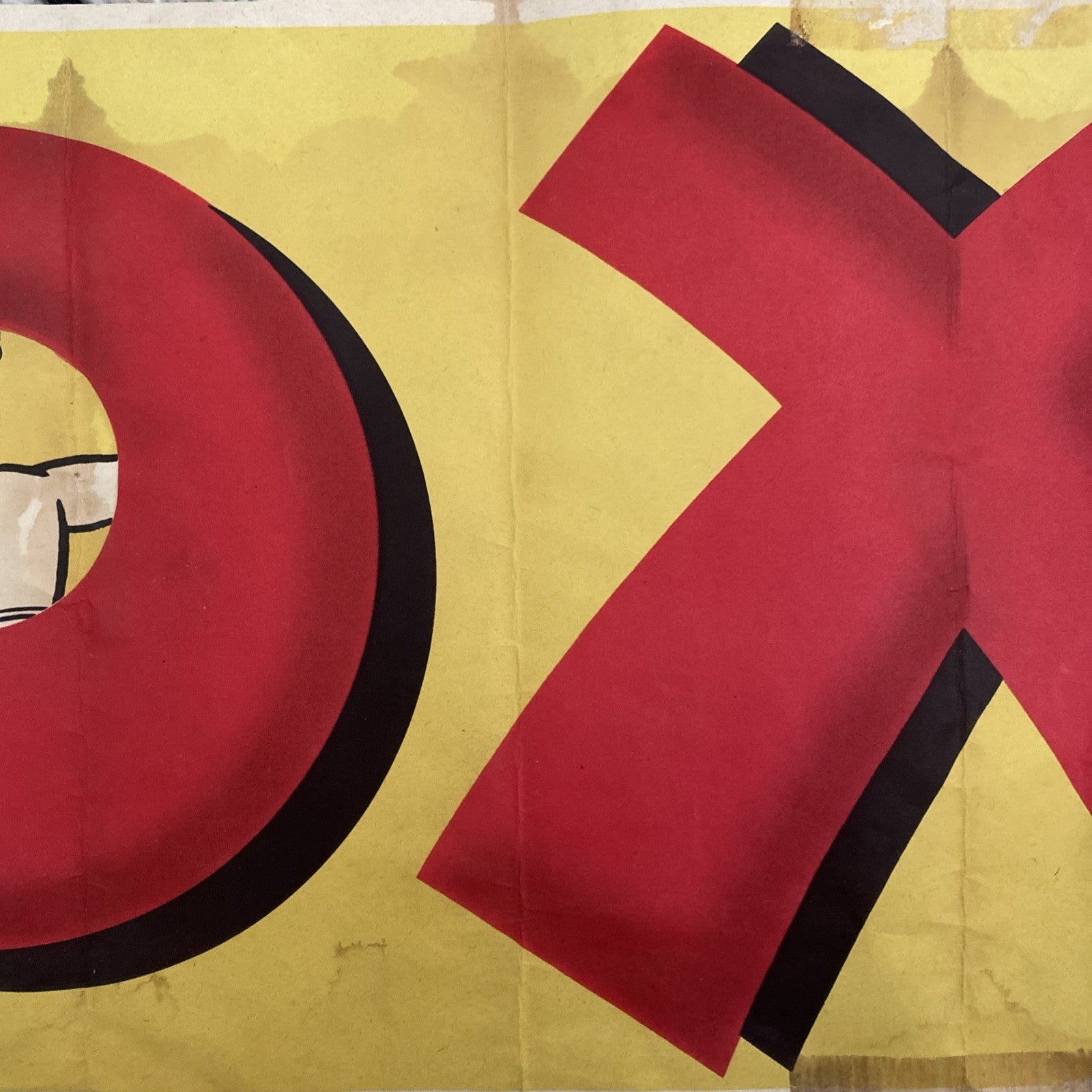 Original Rare Antique Vtg OXO Cube Advertising Poster Art Deco Sign Cookery Retr