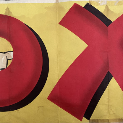 Original Rare Antique Vtg OXO Cube Advertising Poster Art Deco Sign Cookery Retr