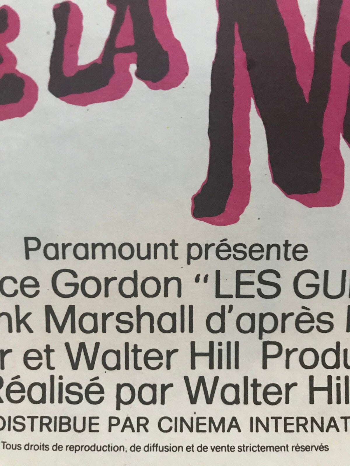 Orig Vintage Film Movie Poster Les Guerriers de la Nuit The Warriors Cult