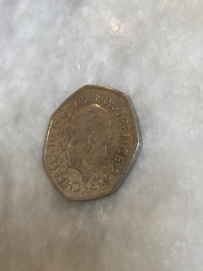 Rare 50p Coin 2023 Uncrowned King Charles III 111  Coronation Fifty Pence Coin