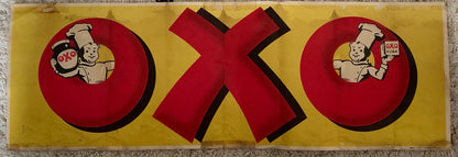 Original Rare Antique Vtg OXO Cube Advertising Poster Art Deco Sign Cookery Retr