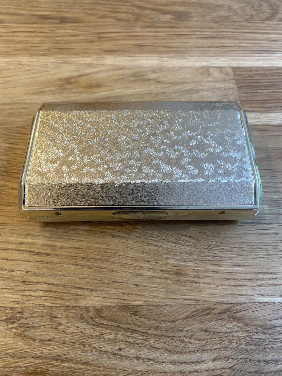 Stunning Rare Vintage Colibri Cigarette Vanity Case With Ruby Red Diamond Design
