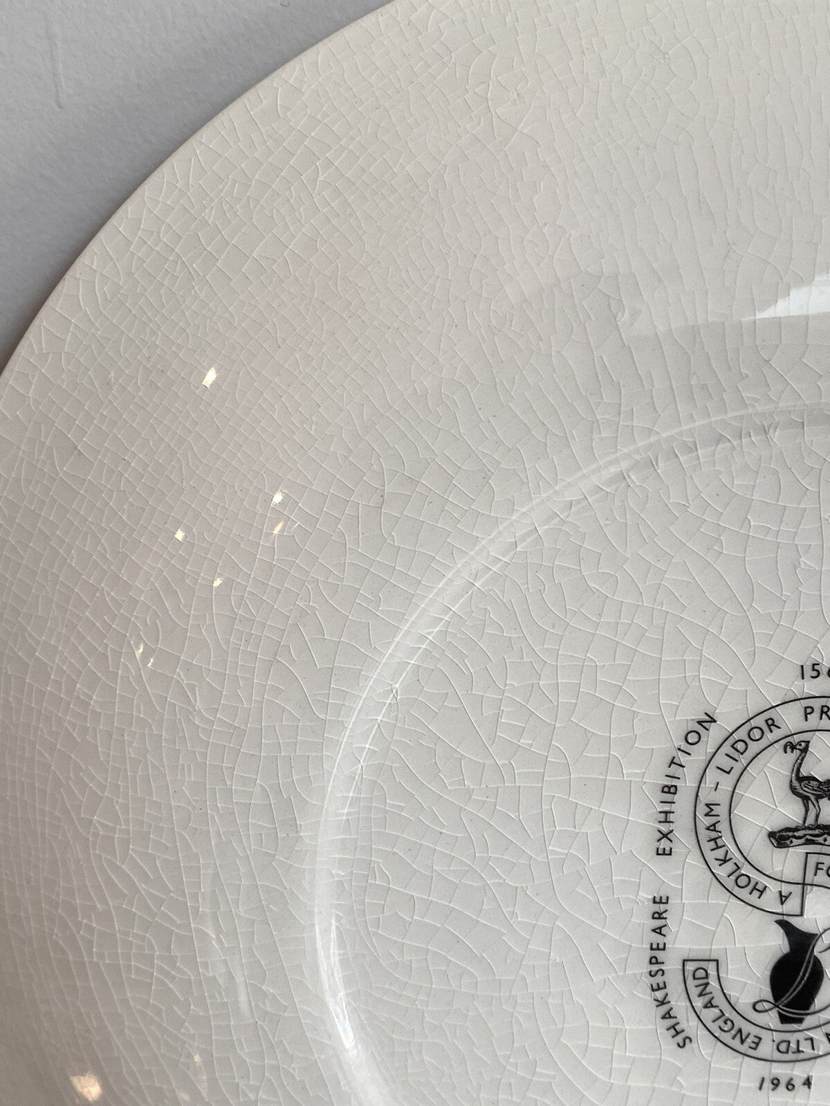 Vintage Shakespeare Exhibition Plate 1964 Holkham-Lidor W H Smith Playwright