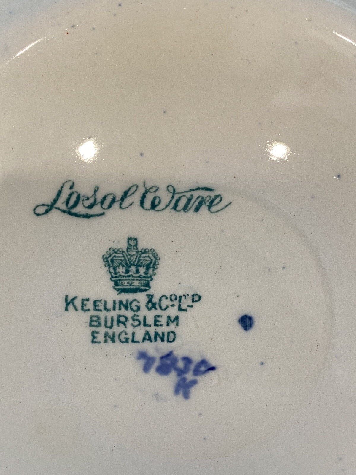 Art Deco Keeling & Co Ltd Losol Ware Bowl Circa 1920 Hand Painted Porcelain