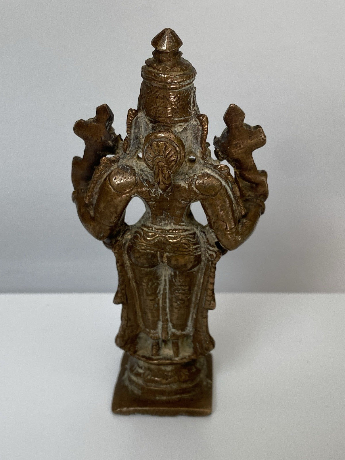 Antique Bronze Statue Vishnu Figure Sculpture 18th/ 19th Century Indian Hindu