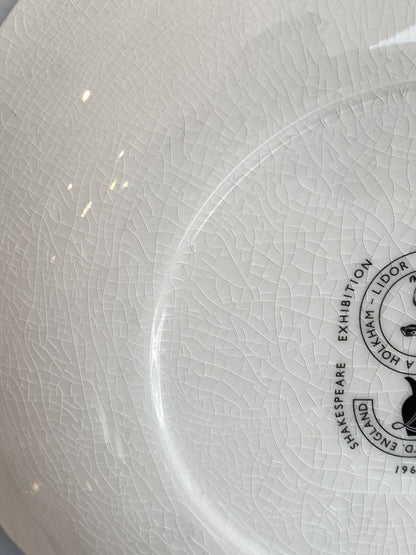Vintage Shakespeare Exhibition Plate 1964 Holkham-Lidor W H Smith Playwright