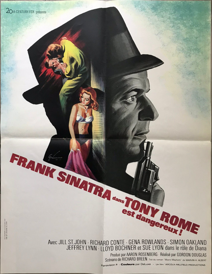 Orig Vintage Film Movie Poster Tony Rome Frank Sinatra Boris Grinsson French
