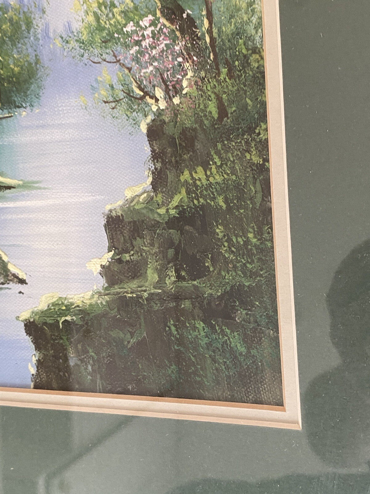 Vintage Chinese Landscape Oil Painting Huangshan Mountains 20th Century Asian
