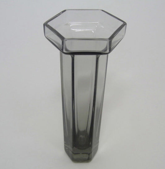 Original Wedgewood BRUTUS Hexagonal Vase Midnight Grey by Frank Thrower Vintage