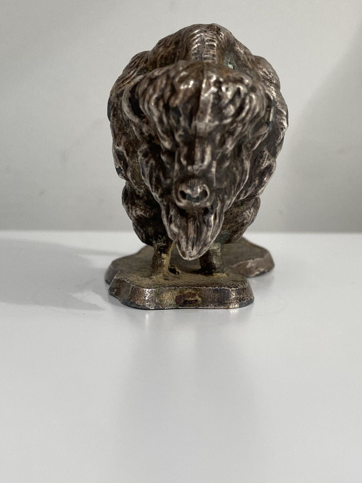 Rare Antique Buffalo Bison Car Hood Ornament Automobilia Bronze? Gas Petroliana