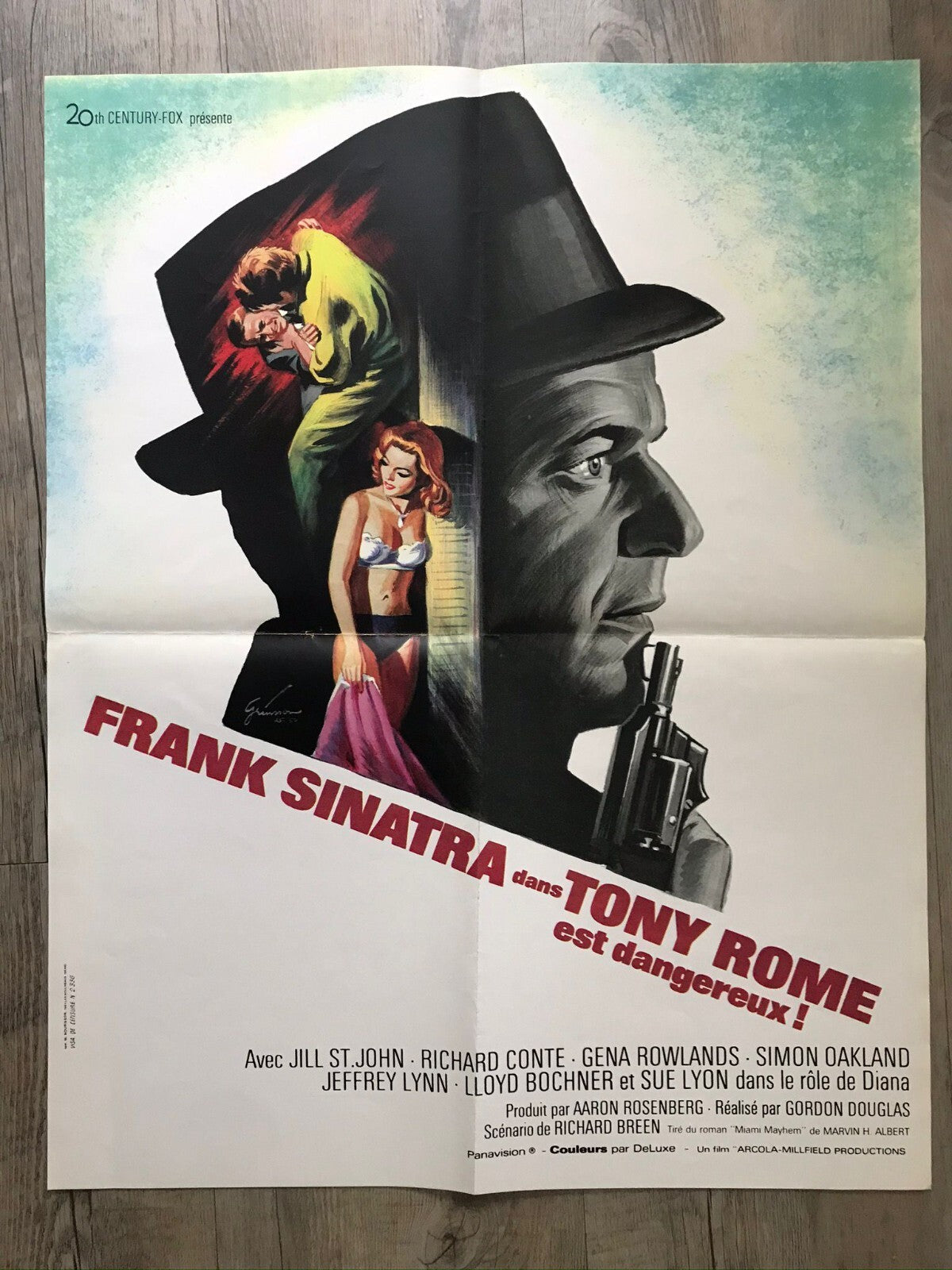 Orig Vintage Film Movie Poster Tony Rome Frank Sinatra Boris Grinsson French