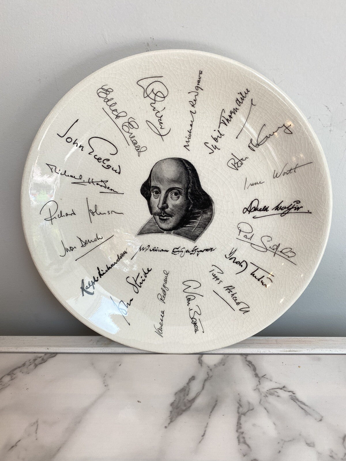 Vintage Shakespeare Exhibition Plate 1964 Holkham-Lidor W H Smith Playwright