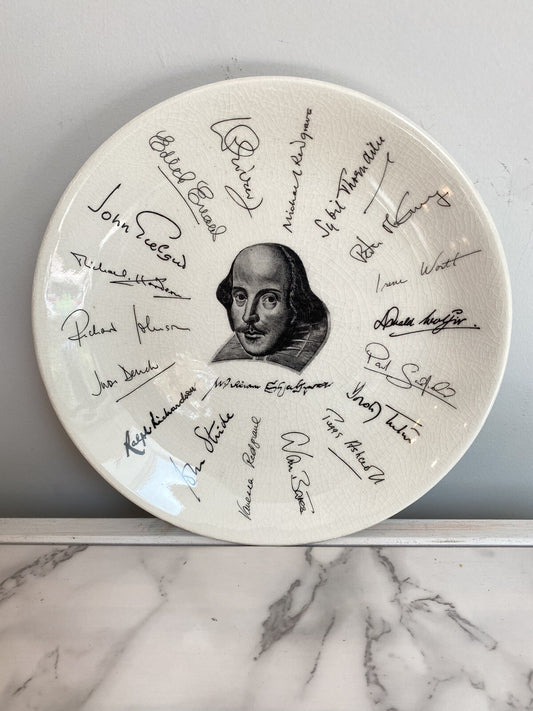 Vintage Shakespeare Exhibition Plate 1964 Holkham-Lidor W H Smith Playwright
