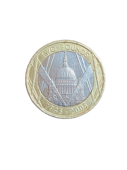 Rare 2 Pound Coin St Pauls Cathedral Two Saint Paul’s 2005 WW2 WWII World War II