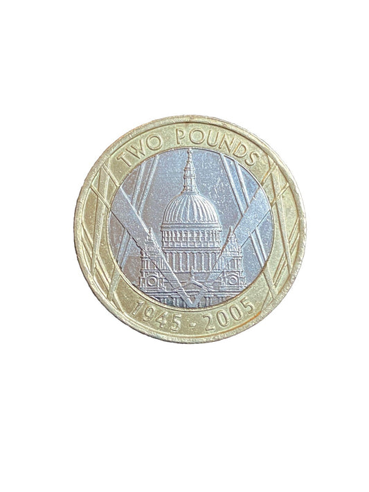Rare 2 Pound Coin St Pauls Cathedral Two Saint Paul’s 2005 WW2 WWII World War II