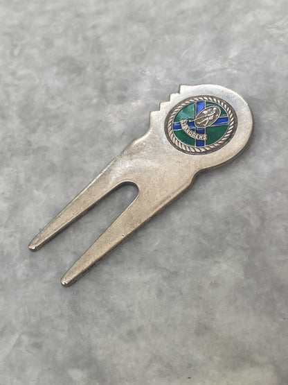 Solid Silver St Andrews Golf Scottish Enamel Pitch Mark Repair Course Hallmarks