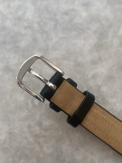 New Timex Watch Ladies Indiglo Black Leather Strap Quartz Water Resistant 5 ATM