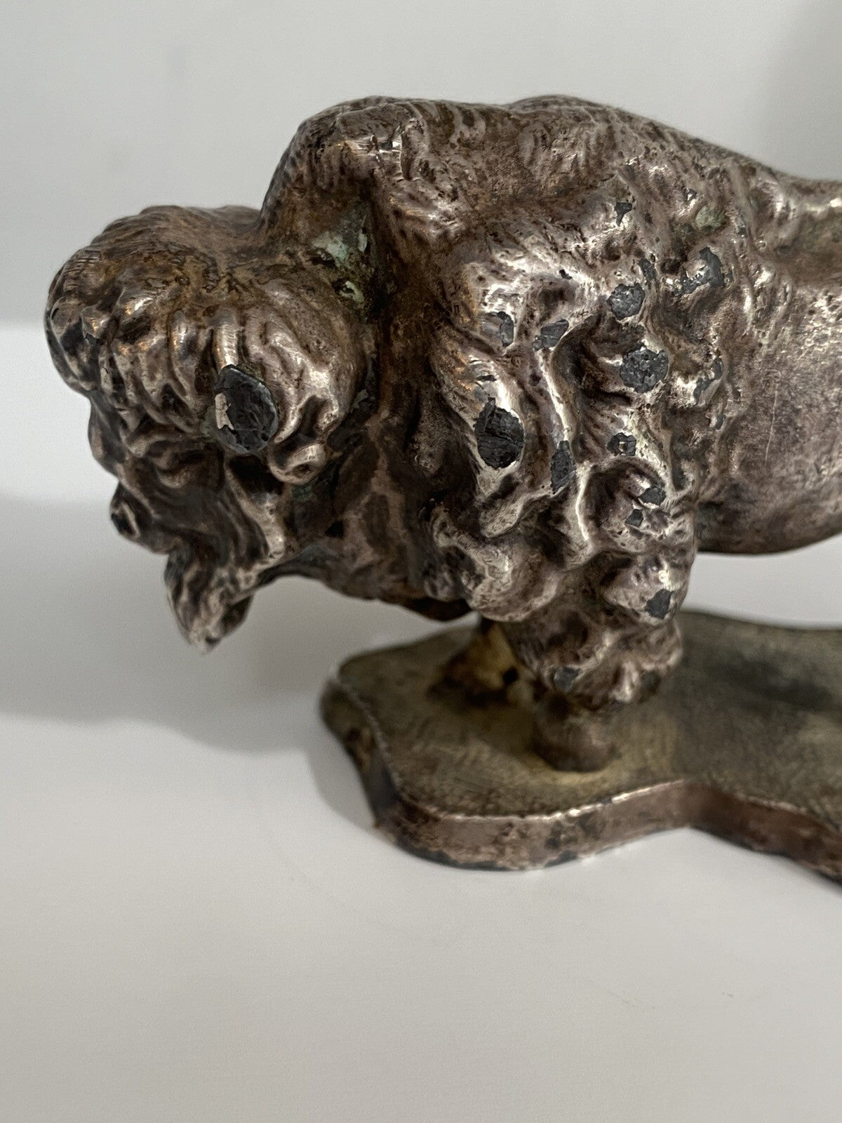 Rare Antique Buffalo Bison Car Hood Ornament Automobilia Bronze? Gas Petroliana