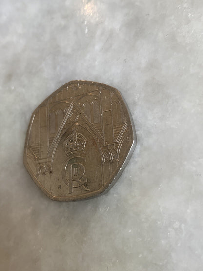 Rare 50p Coin 2023 Uncrowned King Charles III 111  Coronation Fifty Pence Coin