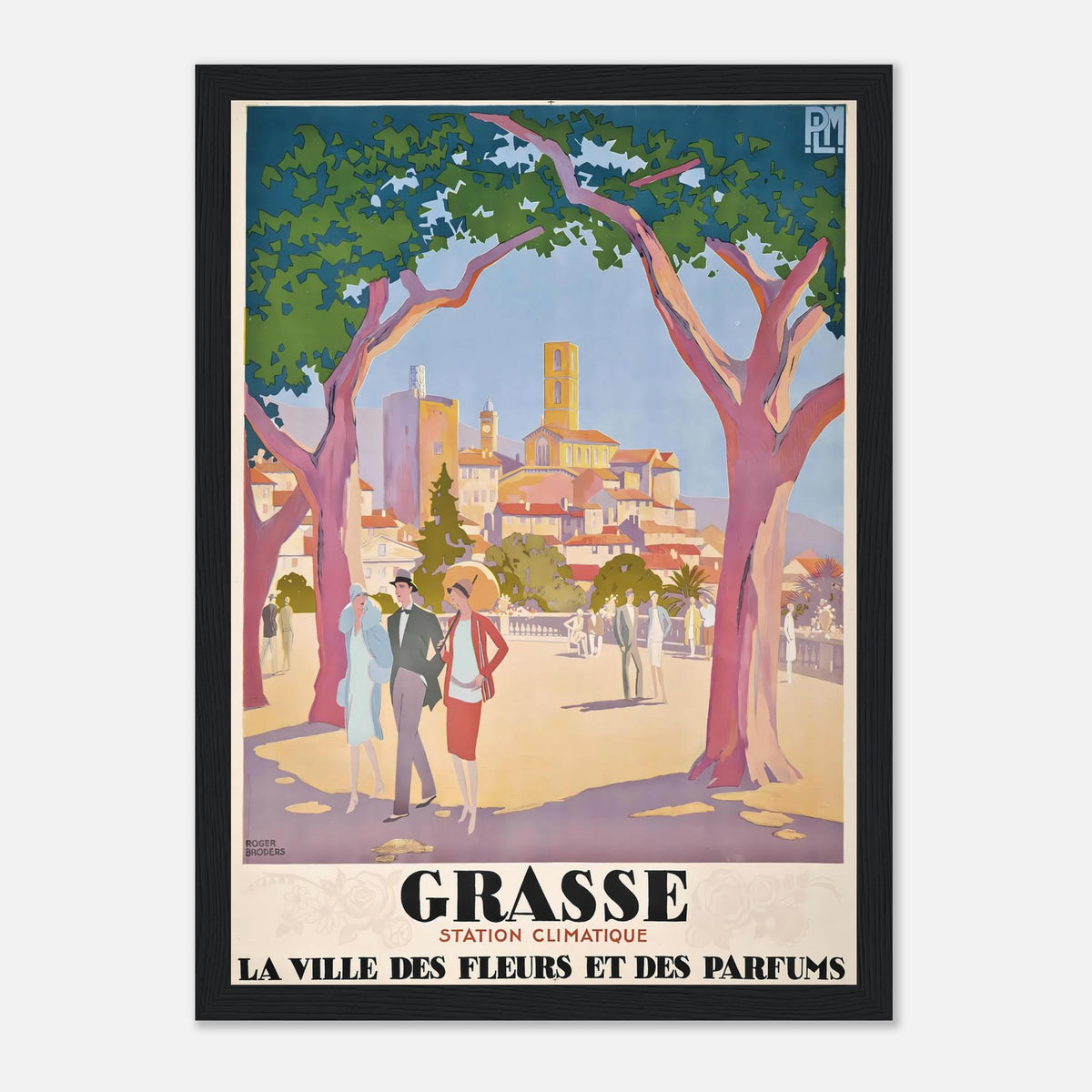 Roger Broders Grasse City of Flowers - French PLM Railway Art Deco Travel Poster Print