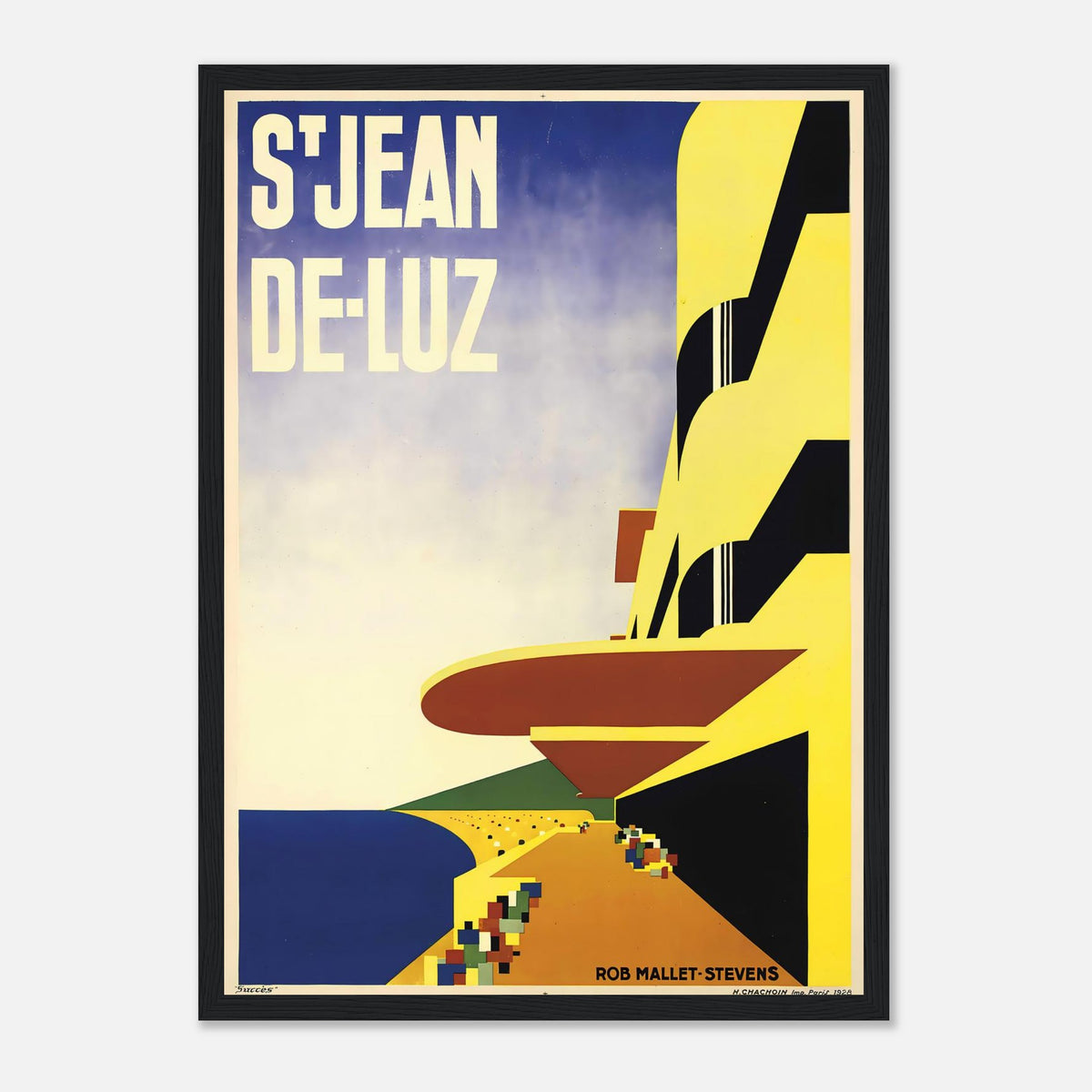 Robert Mallet-Stevens St. Jean-de-Luz - Modernist French Art Deco Travel Poster Print