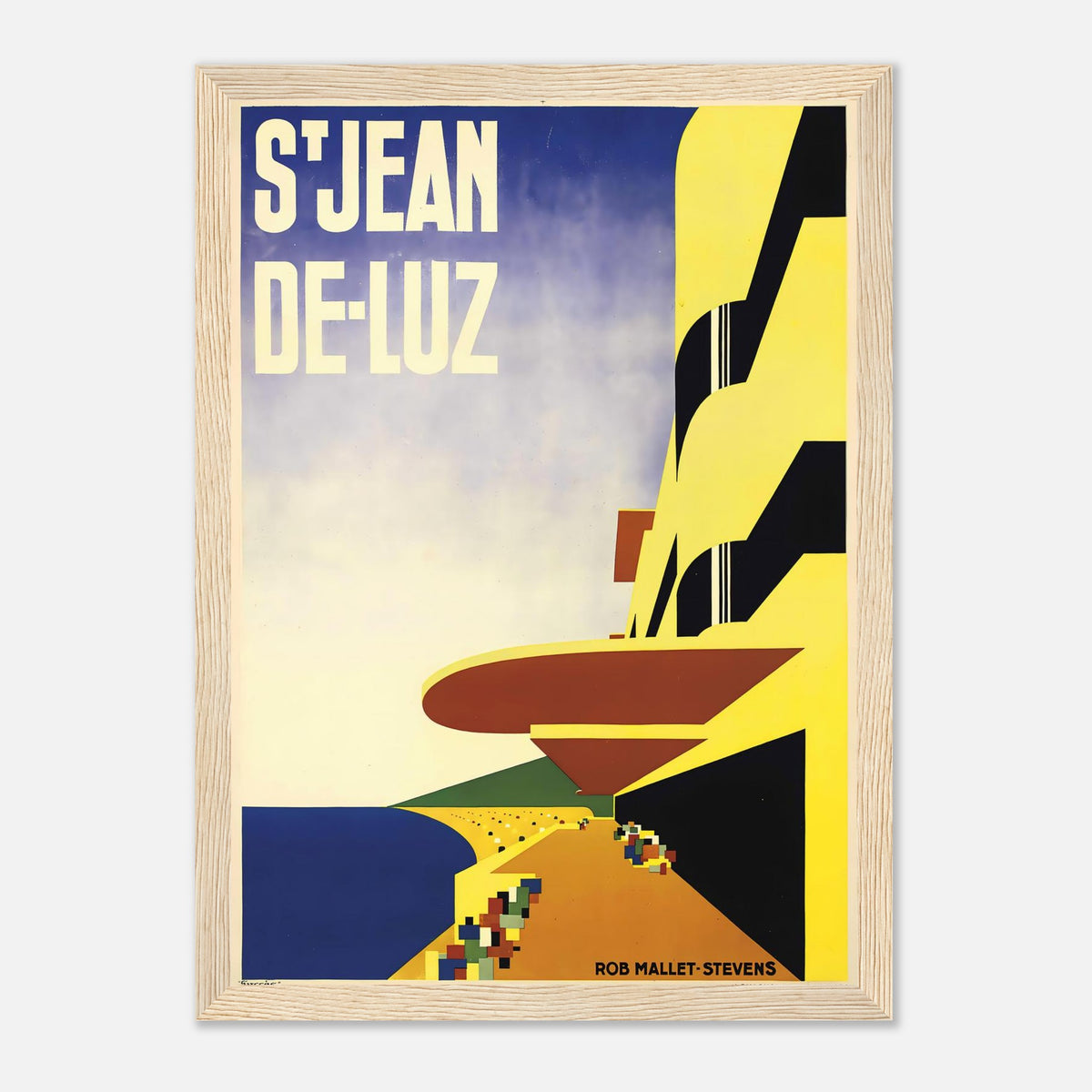 Robert Mallet-Stevens St. Jean-de-Luz - Modernist French Art Deco Travel Poster Print