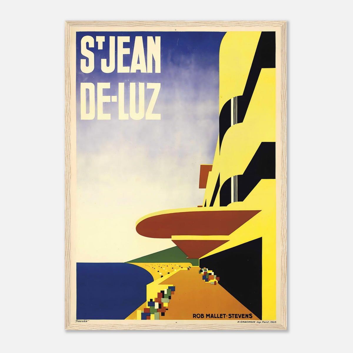 Robert Mallet-Stevens St. Jean-de-Luz - Modernist French Art Deco Travel Poster Print