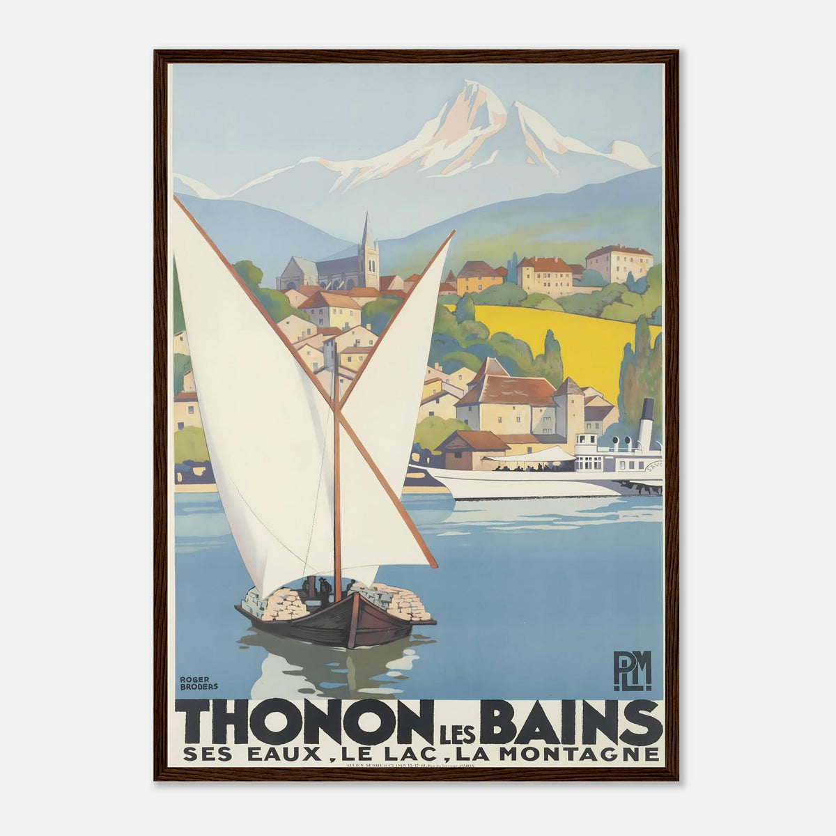 Roger Broders Thonon-les-Bains - French PLM Railway Art Deco Travel Poster Print