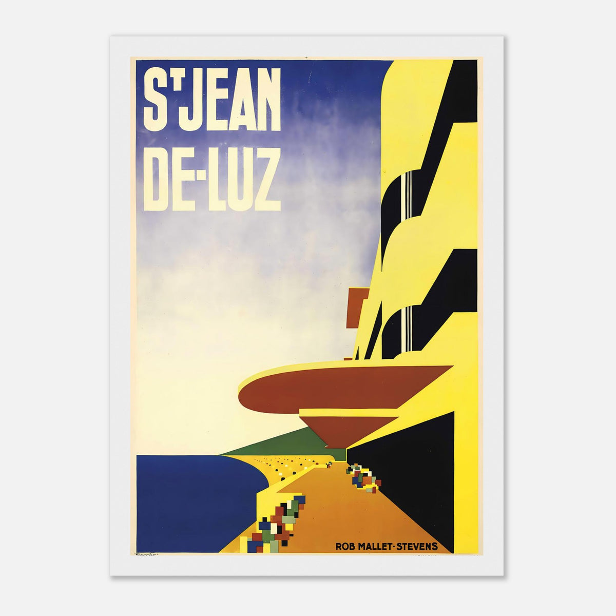Robert Mallet-Stevens St. Jean-de-Luz - Modernist French Art Deco Travel Poster Print