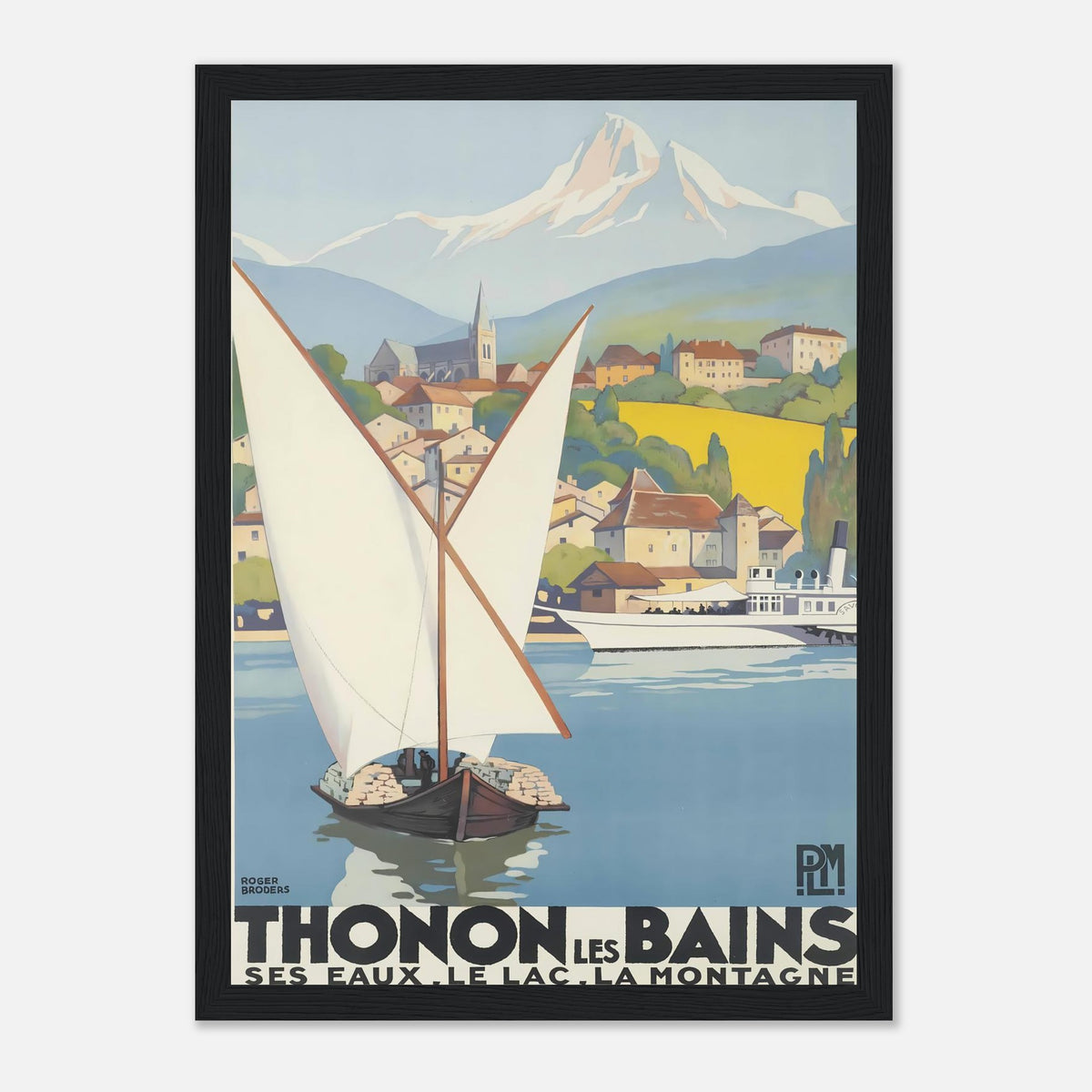 Roger Broders Thonon-les-Bains - French PLM Railway Art Deco Travel Poster Print