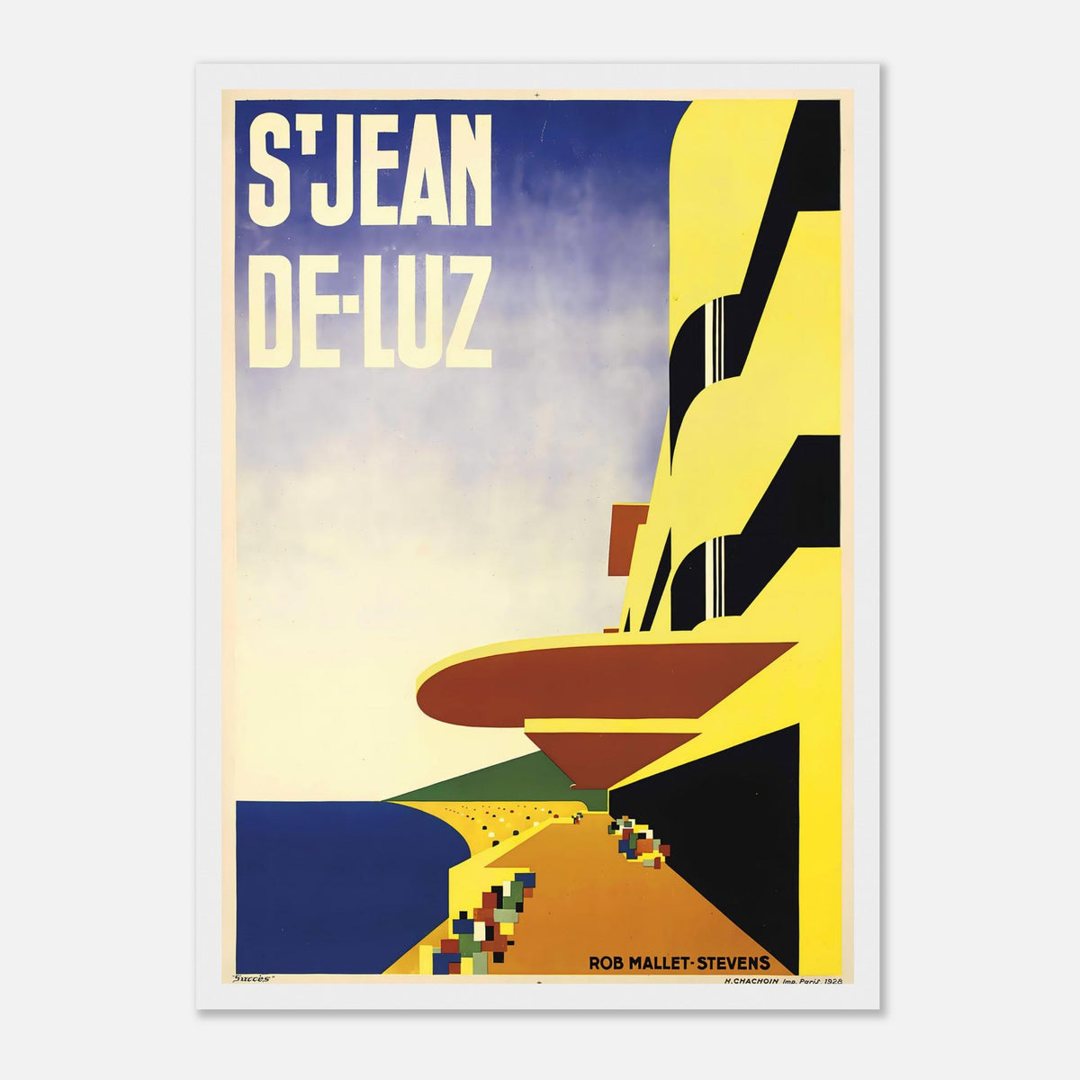 Robert Mallet-Stevens St. Jean-de-Luz - Modernist French Art Deco Travel Poster Print