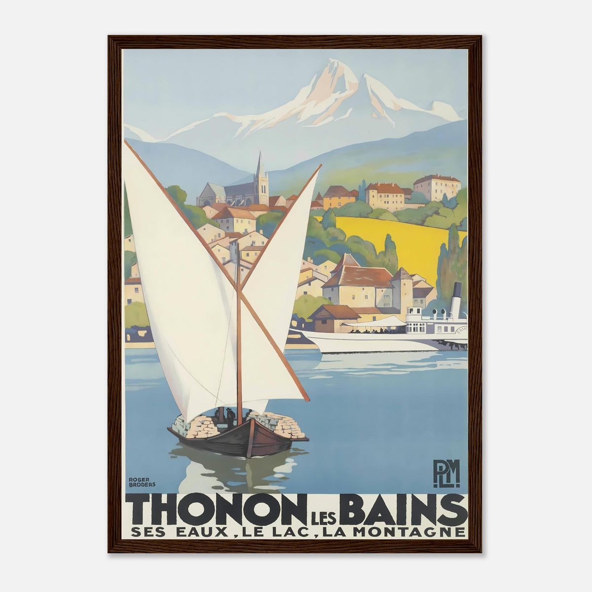 Roger Broders Thonon-les-Bains - French PLM Railway Art Deco Travel Poster Print